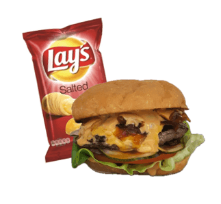 Tasty hamborgari og Lays kombó